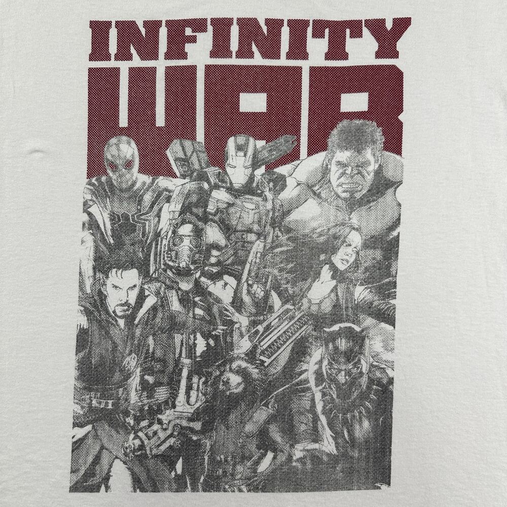 Marvel Avengers Infinity War Ringer T Shirt Mens 2X White Graphic Tee MCU
